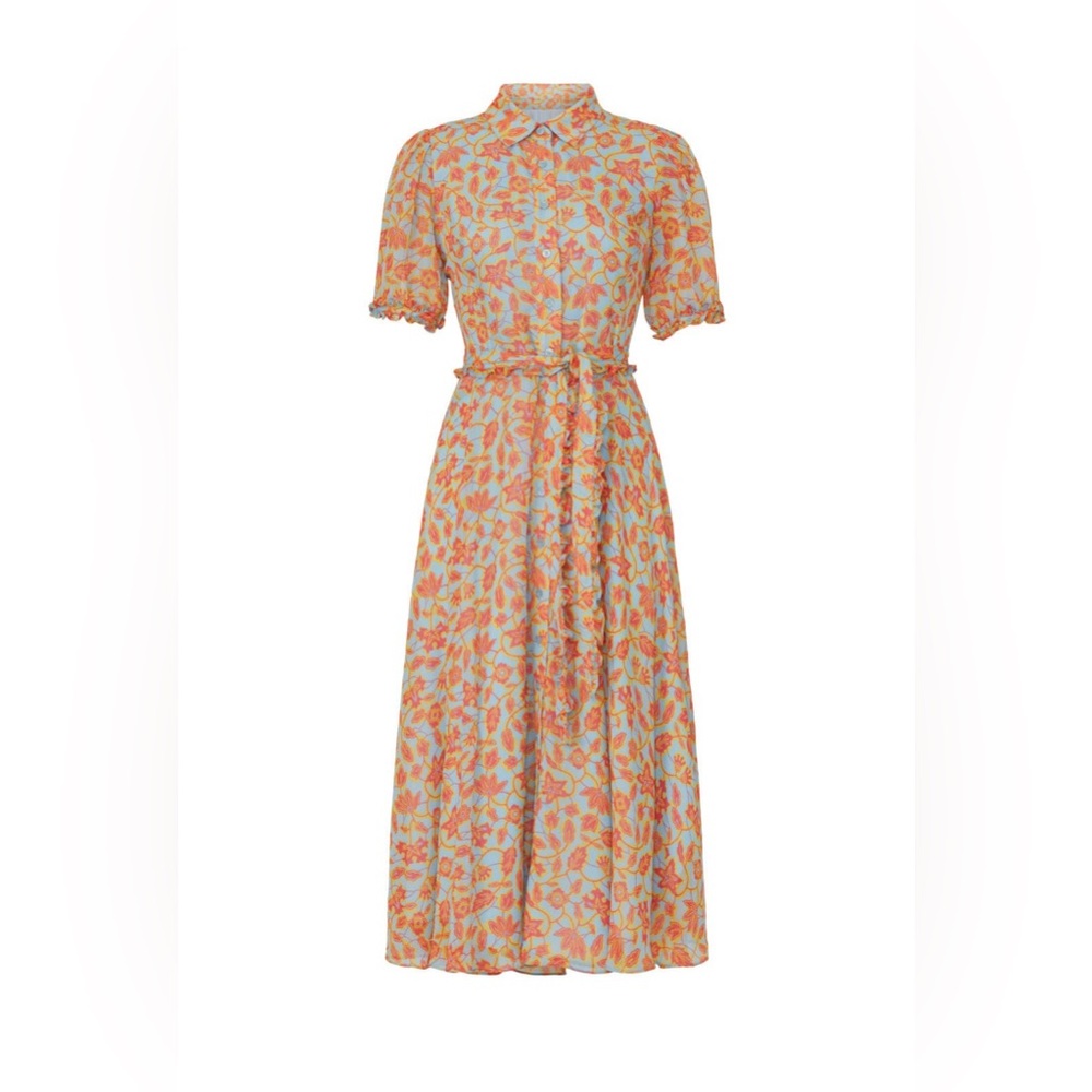Derek Lam Floral Midi Shirt Dress